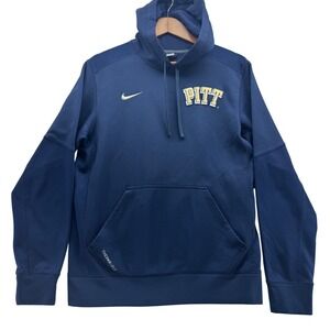 Nike PITT Panthers Therma FIT Hoodie Sweatshirt‎ Pullover Mens Small Sportswear